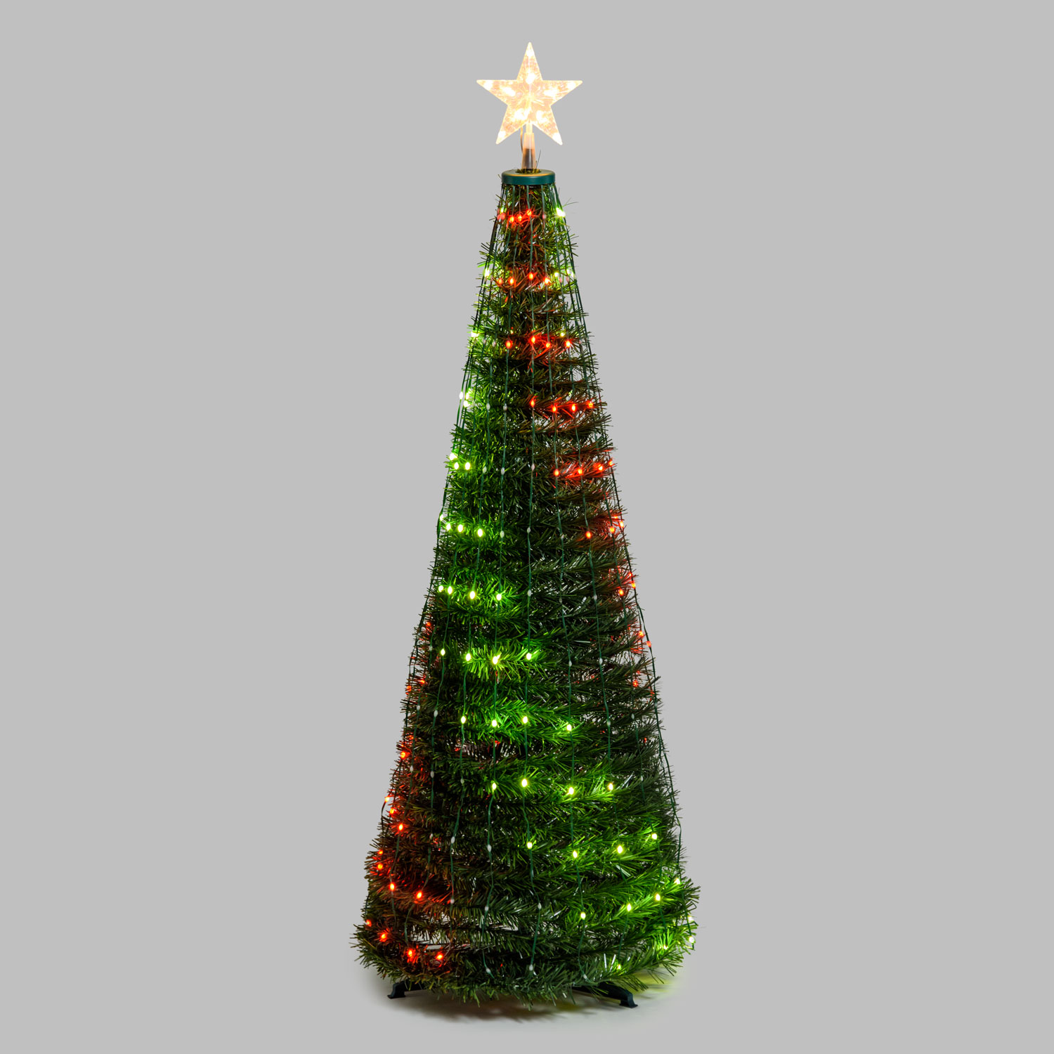 Faltbarer Baum aus künstlichem Kiefer, h. 150 cm, 234 RGB LED Lichterperlen 26 Faltbarer Baum aus künstlichem Kiefer, h. 150 cm, 234 RGB LED Lichterperlen 26
