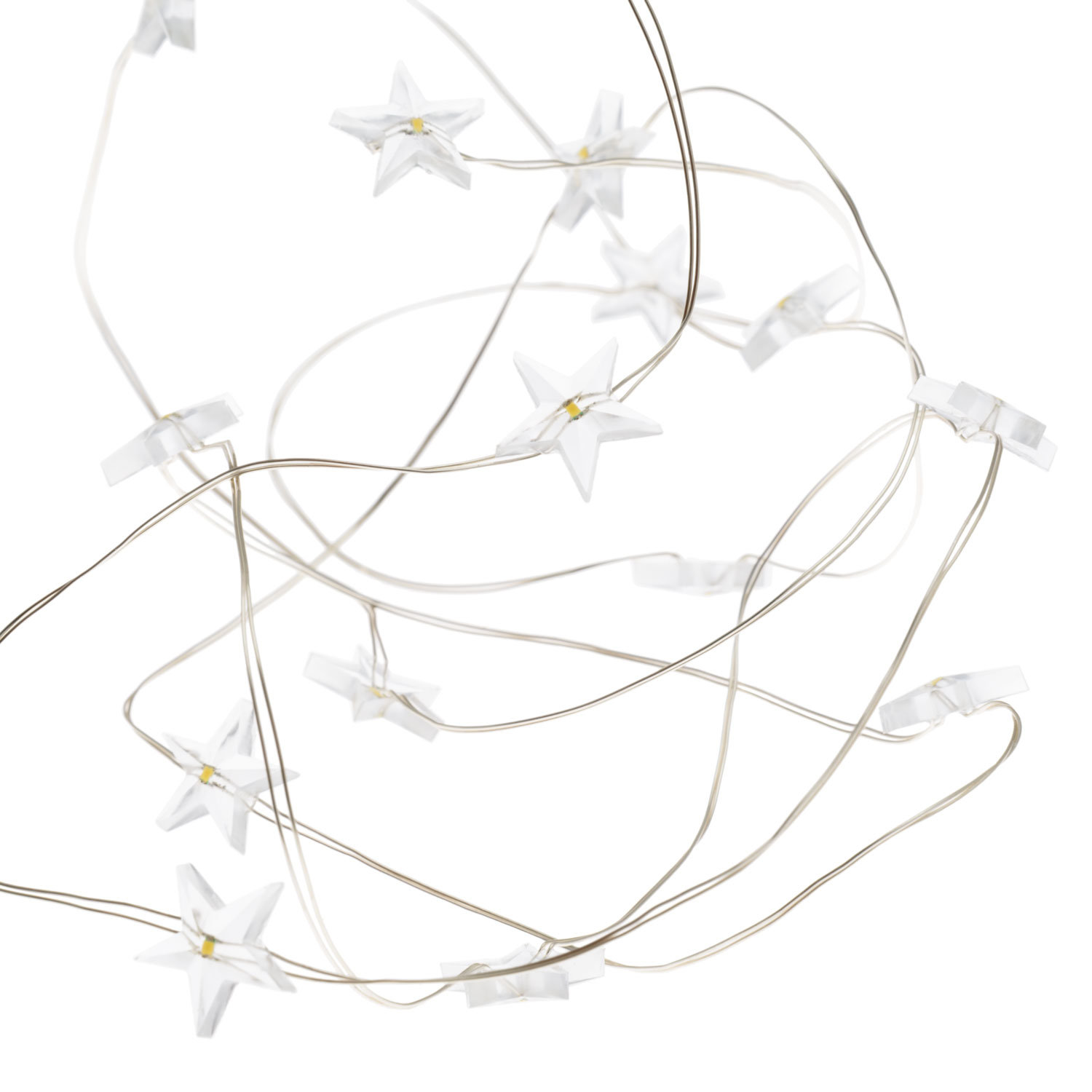 Guirlande lumineuse de 20 étoiles, microled blanc chaud 2 Guirlande lumineuse de 20 étoiles, microled blanc chaud 2