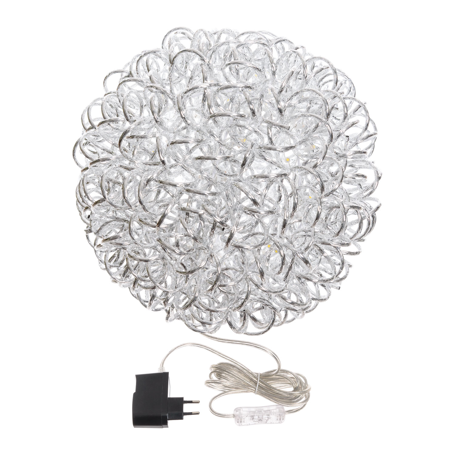 Ø 40cm 100 Warm White LEDs Silver Aluminum Sphere 3 Ø 40cm 100 Warm White LEDs Silver Aluminum Sphere 3