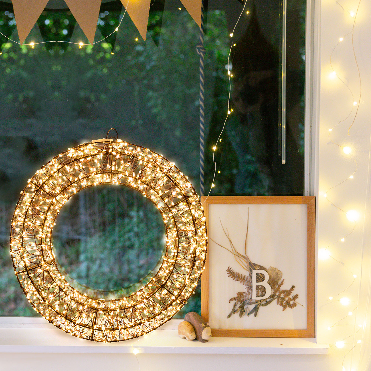 Corona 3D, Ø 35 cm, 1000 Micro led bianco caldo e bianco freddo, uso interno 8 Corona 3D, Ø 35 cm, 1000 Micro led bianco caldo e bianco freddo, uso interno 8