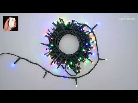Smart Connect Lichterkette, 10 m, 100 LEDs Multicolor, grünes Kabel 2 Smart Connect Lichterkette, 10 m, 100 LEDs Multicolor, grünes Kabel 2