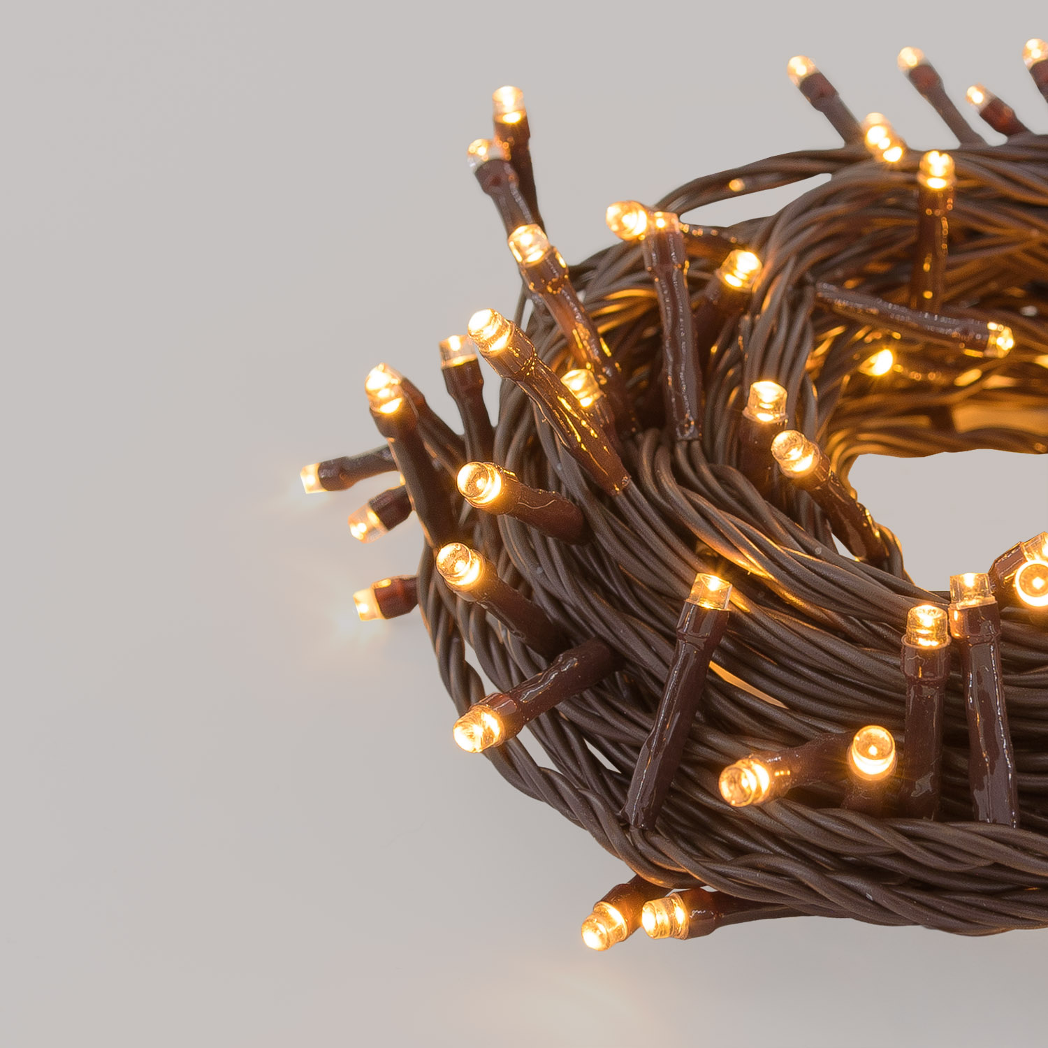 Guirlande Connect+ 12 m, 120 led blanc chaud, câble marron, prolongeable 3 Guirlande Connect+ 12 m, 120 led blanc chaud, câble marron, prolongeable 3