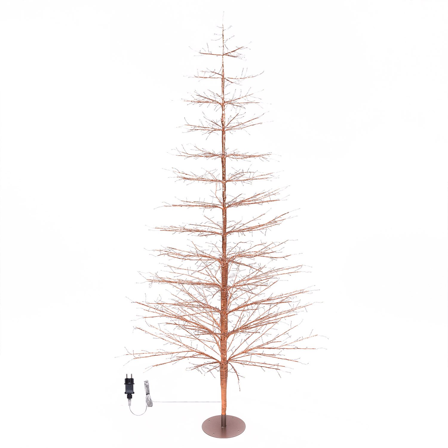 Albero Conico Tiglio oro rosa h 1,8 m, 1568 microled bianco caldo, uso interno 5