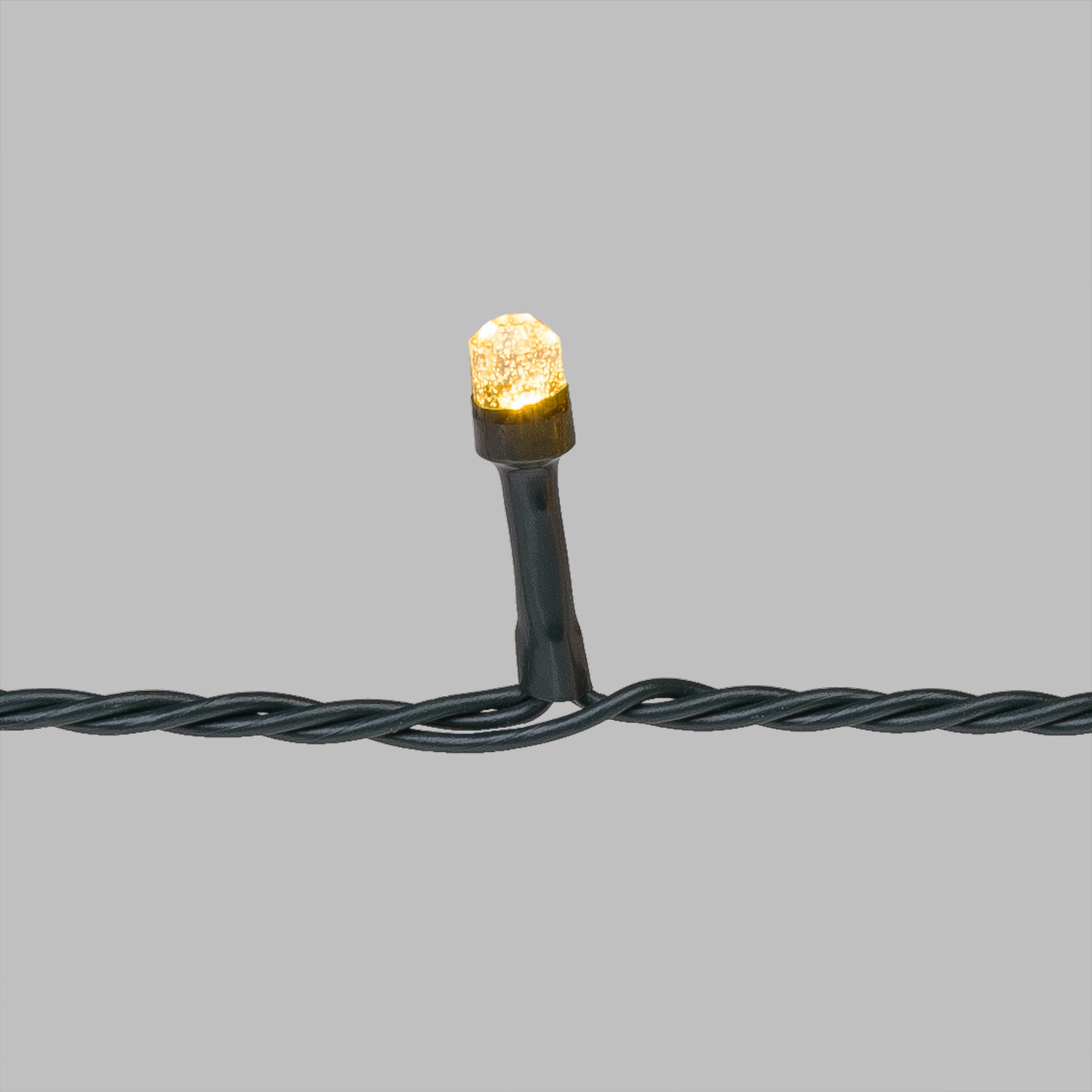 Catena 50 m, 500 led Diamante Bubble bianco caldo, cavo verde 7