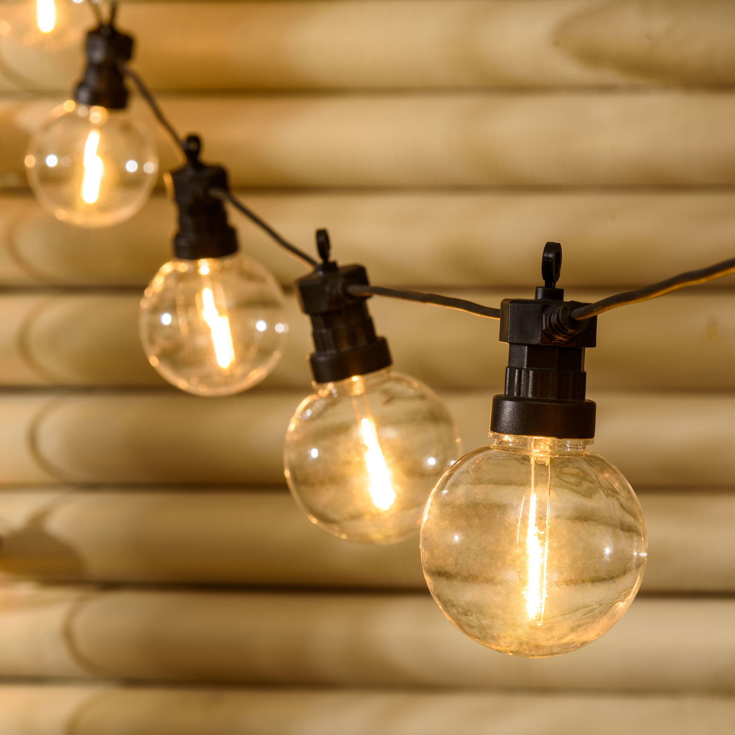 Guirlande de 20 ampoules transparentes globe Ø 80 mm, filament led blanc chaud 7 Guirlande de 20 ampoules transparentes globe Ø 80 mm, filament led blanc chaud 7