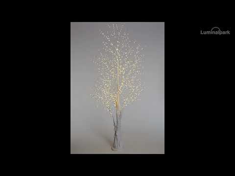 Arbre marron avec tronc et base ronde, h 2,40 m, 1200 microled blanc chaud 2 Arbre marron avec tronc et base ronde, h 2,40 m, 1200 microled blanc chaud 2