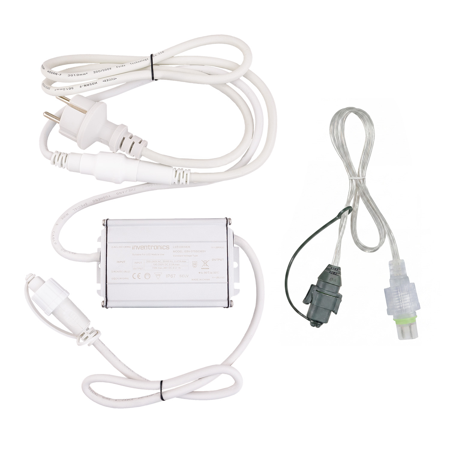 Connect ProLine 36V Power Supply for up to 129 panels, 75 Watt, white cable