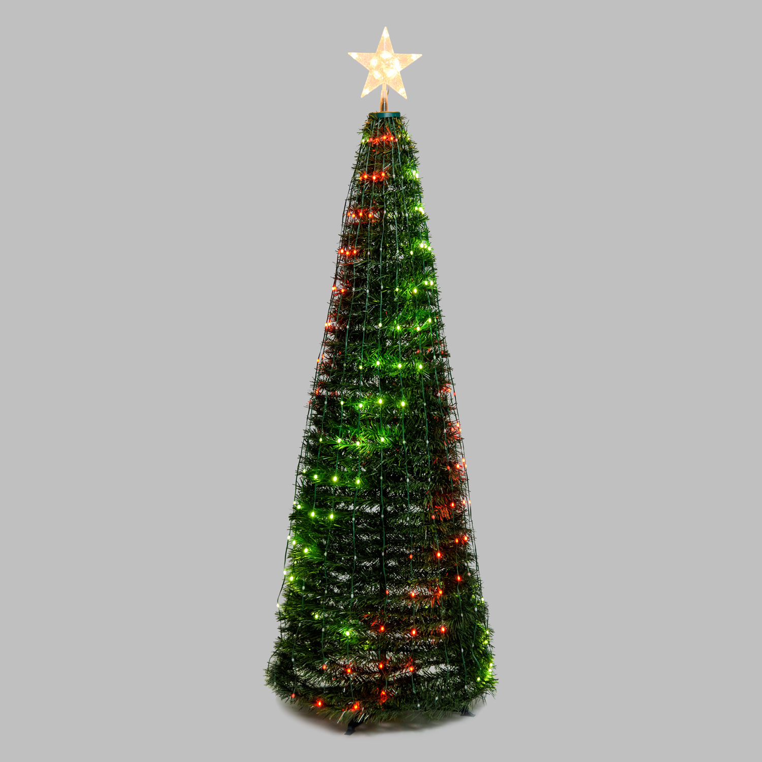Faltbarer Baum aus künstlichem Kiefer, h. 180 cm, 304 RGB LED Lichterperlen 16 Faltbarer Baum aus künstlichem Kiefer, h. 180 cm, 304 RGB LED Lichterperlen 16