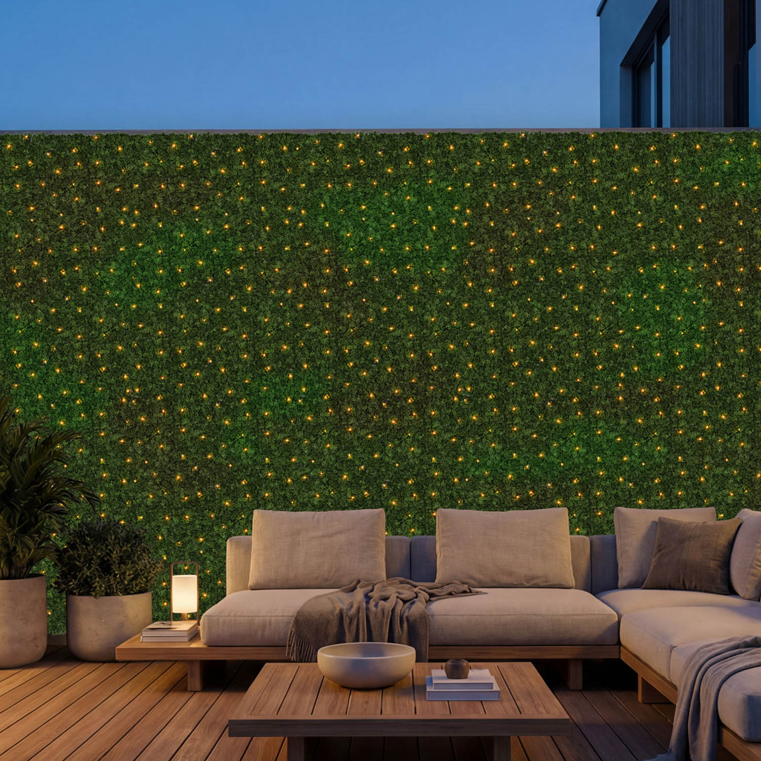 Panneau de Lichen artificiel vert forêt Green Wall Light, 16 Maxiled Dual Color blanc chaud 17