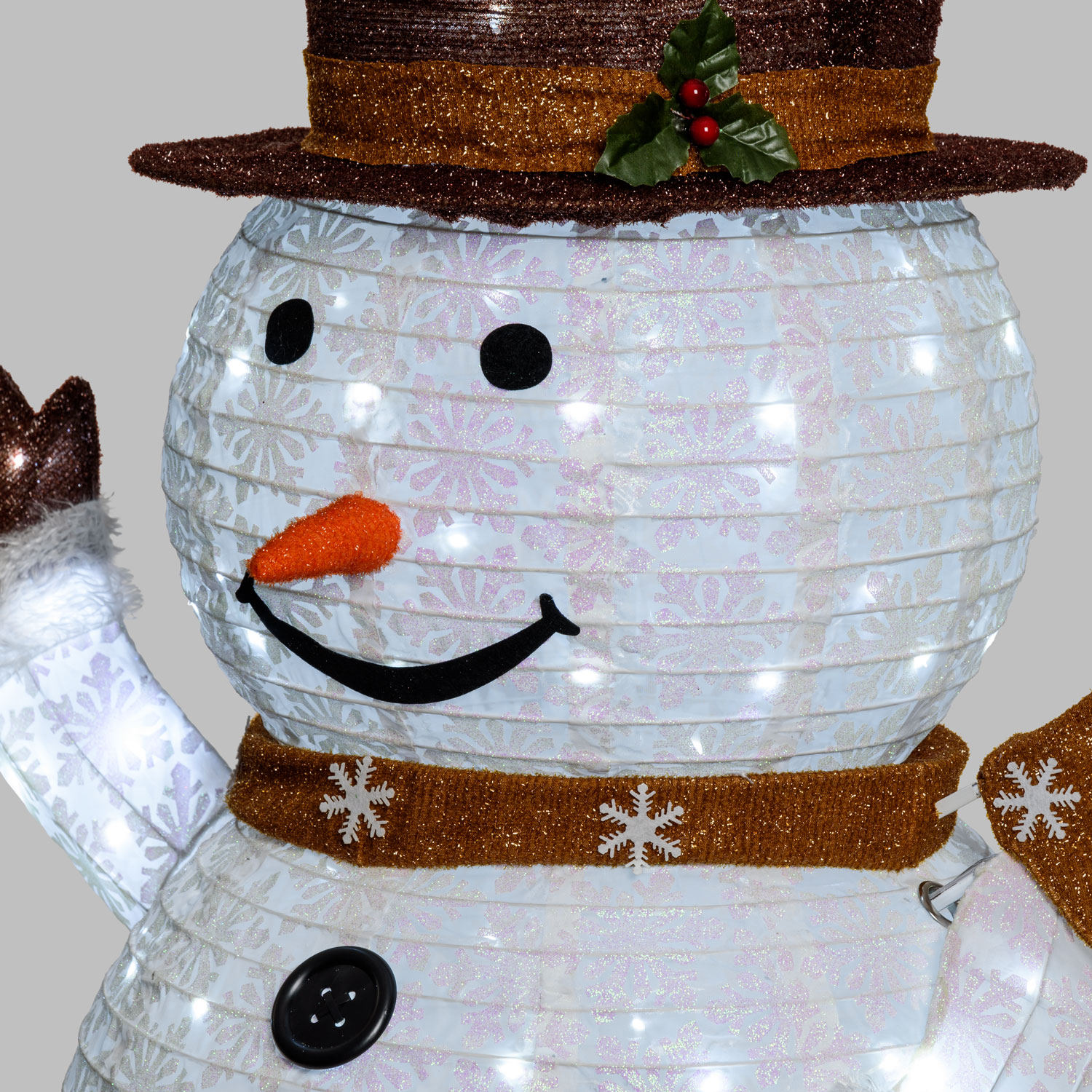 Pupazzo di Neve ripiegabile h 185 cm, led bianco freddo 7 Pupazzo di Neve ripiegabile h 185 cm, led bianco freddo 7