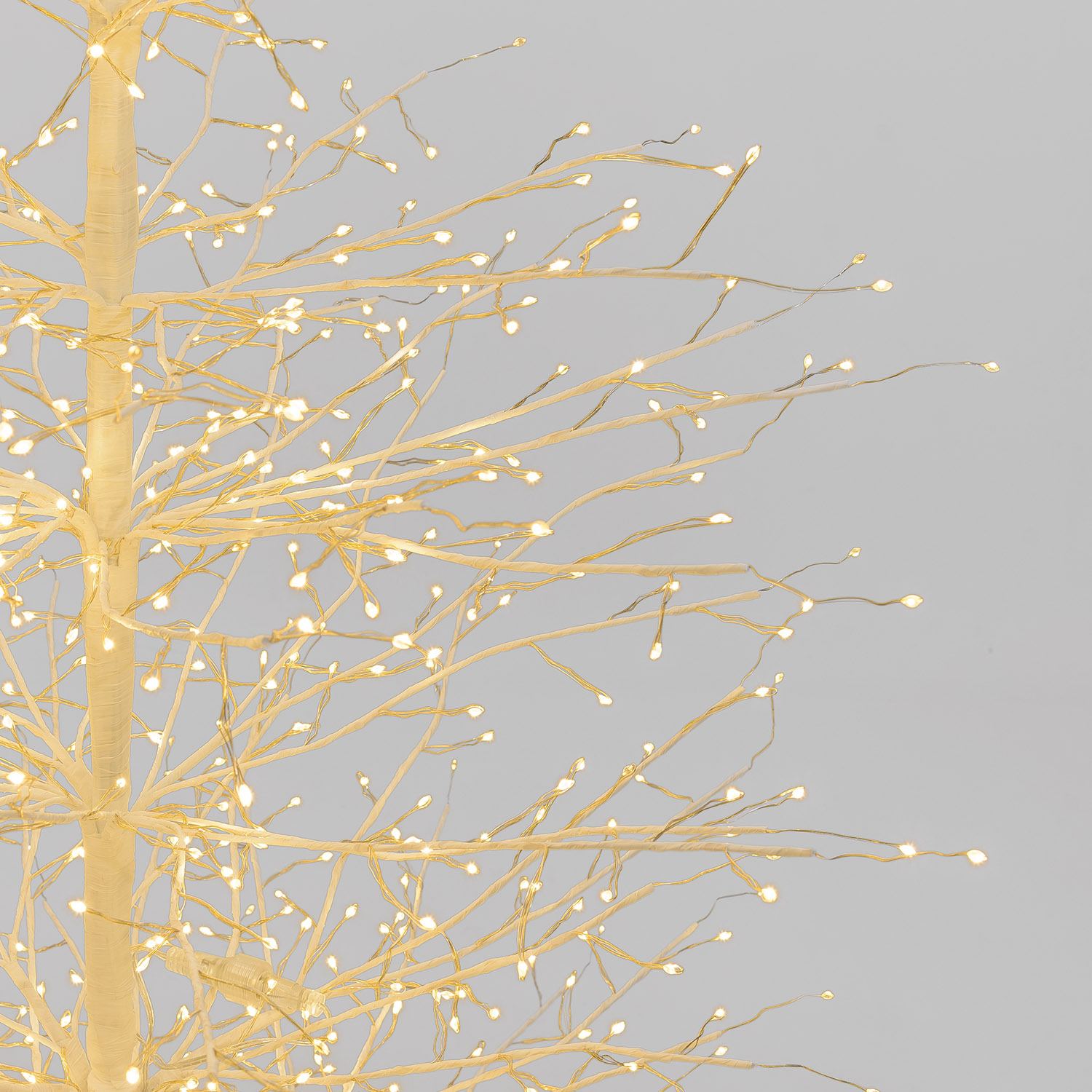 Albero Conico Tiglio bianco h 1,5 m, 1120 microled bianco caldo, uso interno 5