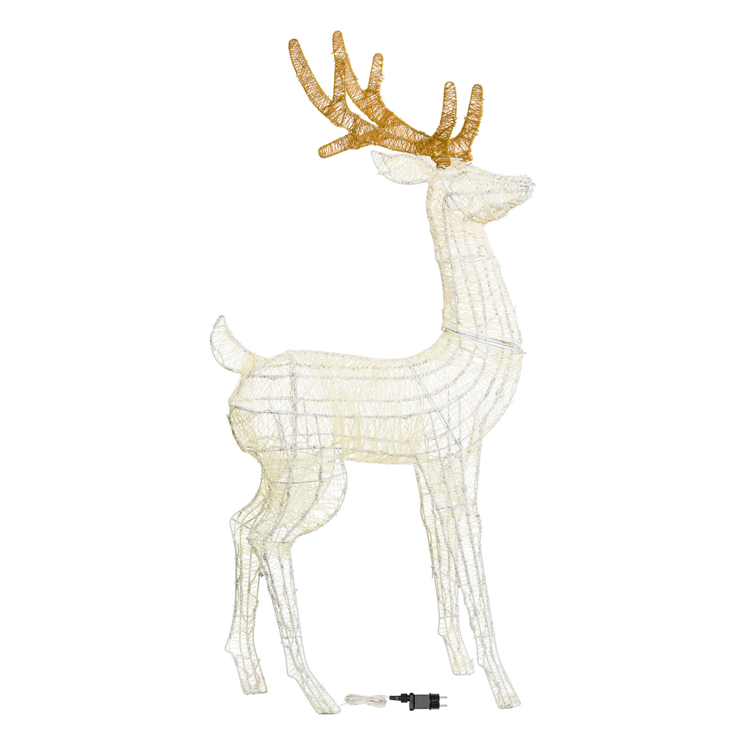 h 160 cm, Traditional Warm White Leds Rotated Head Reindeer 2 h 160 cm, Traditional Warm White Leds Rotated Head Reindeer 2