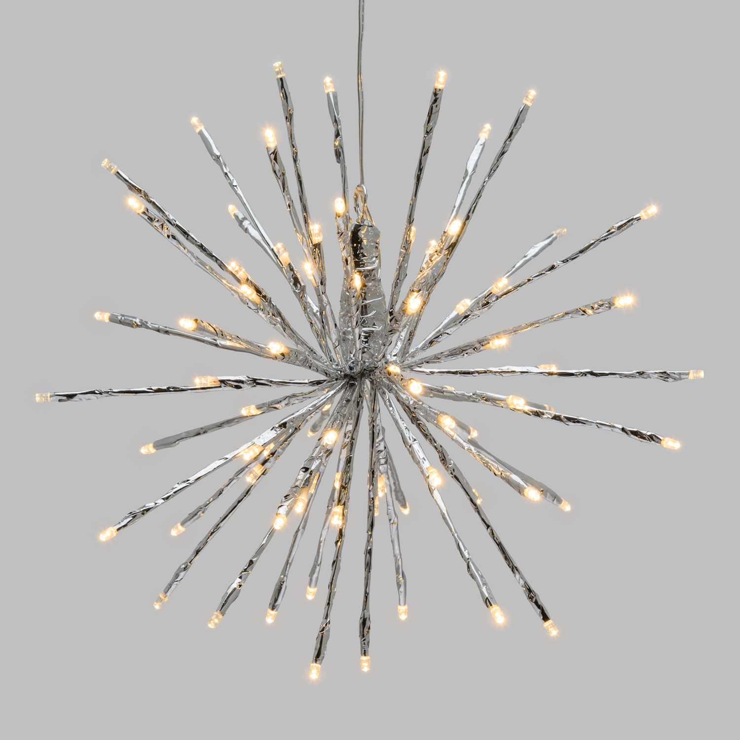Silberner TWIGball, h 30 cm, 80 LEDs warmweiß 8 Silberner TWIGball, h 30 cm, 80 LEDs warmweiß 8