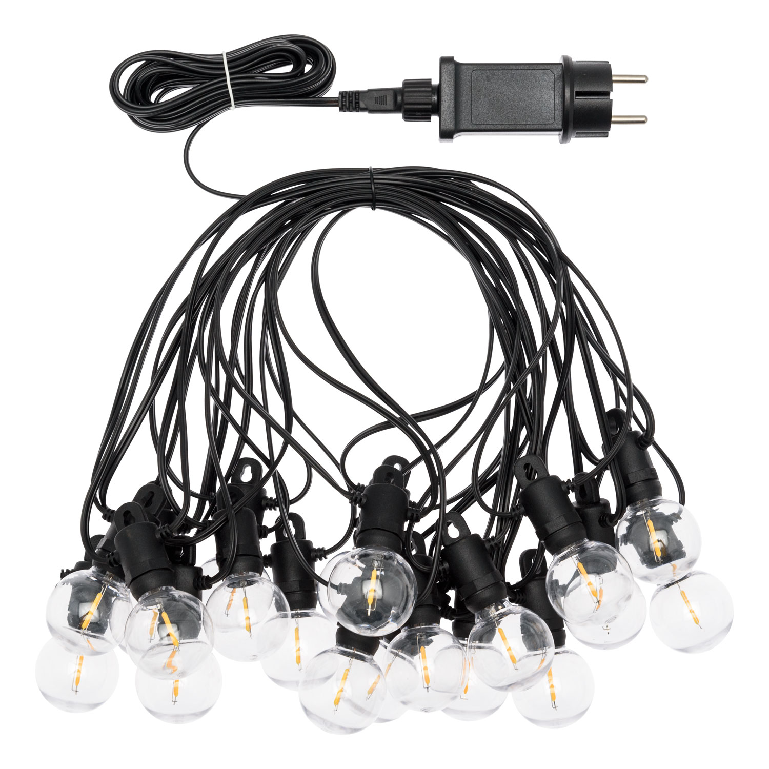 Party-Lichterkette 9,5 m, 20 transparente Globo-Birnen Ø 40 mm, warmweiß 6 Party-Lichterkette 9,5 m, 20 transparente Globo-Birnen Ø 40 mm, warmweiß 6