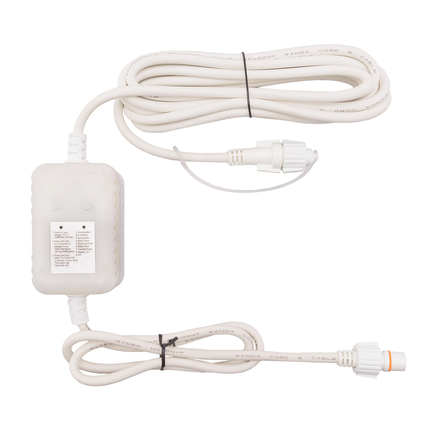 Controller Connect+, up to 6000 LEDs, 7 lighting effects and steady light, 6 and 8 hour timer, dimmer, white cable Controller Connect+, up to 6000 LEDs, 7 lighting effects and steady light, 6 and 8 hour timer, dimmer, white cable