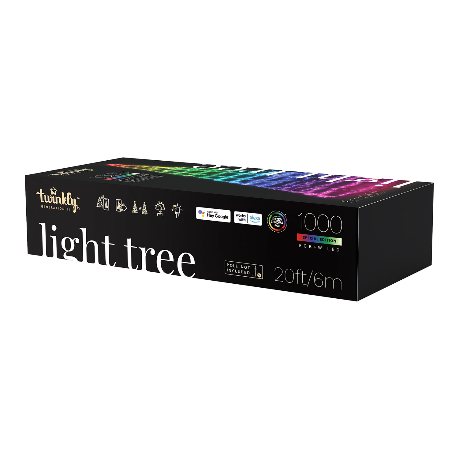 Twinkly Light Tree, 1000 LEDs, RGB Warmweiß, h 6 m 8 Twinkly Light Tree, 1000 LEDs, RGB Warmweiß, h 6 m 8