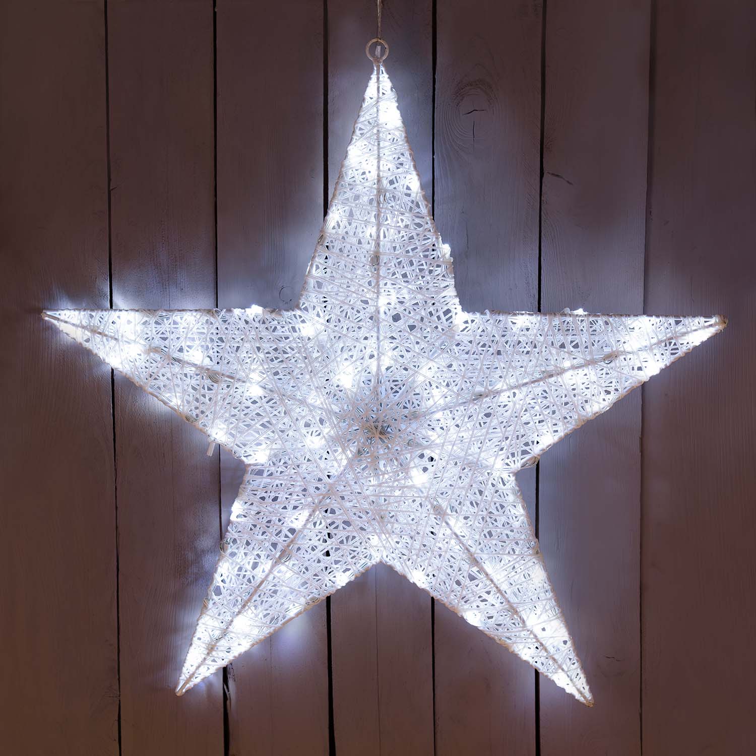 3D-Weißstern mit Ø 55 cm und 100 Dual-Color-LEDs in Warmweiß und Kaltweiß 5 3D-Weißstern mit Ø 55 cm und 100 Dual-Color-LEDs in Warmweiß und Kaltweiß 5