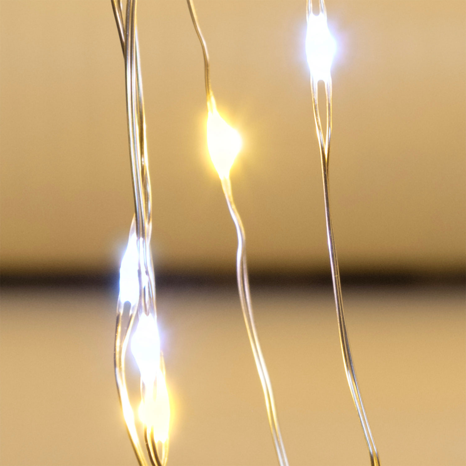 4m 1200 Warm White and White MicroLEDs Cascade of Light with 15 falls, Silver Metal Wire 3 4m 1200 Warm White and White MicroLEDs Cascade of Light with 15 falls, Silver Metal Wire 3