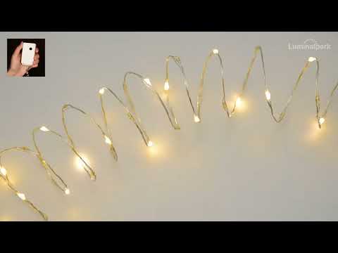Lichterkette 10 m, 200 Micro LEDs warmweiß, silberfarbener Metalldraht 2 Lichterkette 10 m, 200 Micro LEDs warmweiß, silberfarbener Metalldraht 2