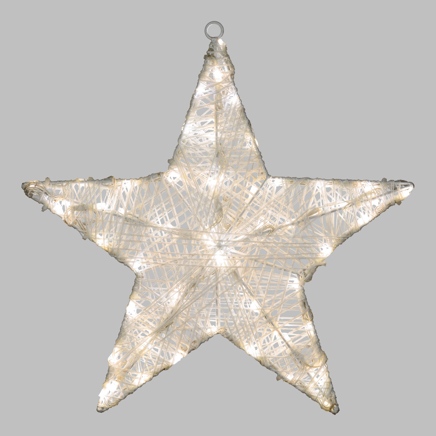 Weißer 3D-Stern Ø 35 cm, 60 Dual Color LED warmweiß und kaltweiß
 12 Weißer 3D-Stern Ø 35 cm, 60 Dual Color LED warmweiß und kaltweiß
 12