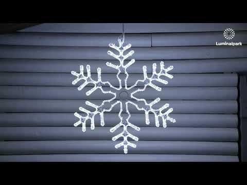 Schneekristall aus SMD Strip Lichtschlauch, 60 x 55 cm, 840 LEDs kaltweiß 2 Schneekristall aus SMD Strip Lichtschlauch, 60 x 55 cm, 840 LEDs kaltweiß 2