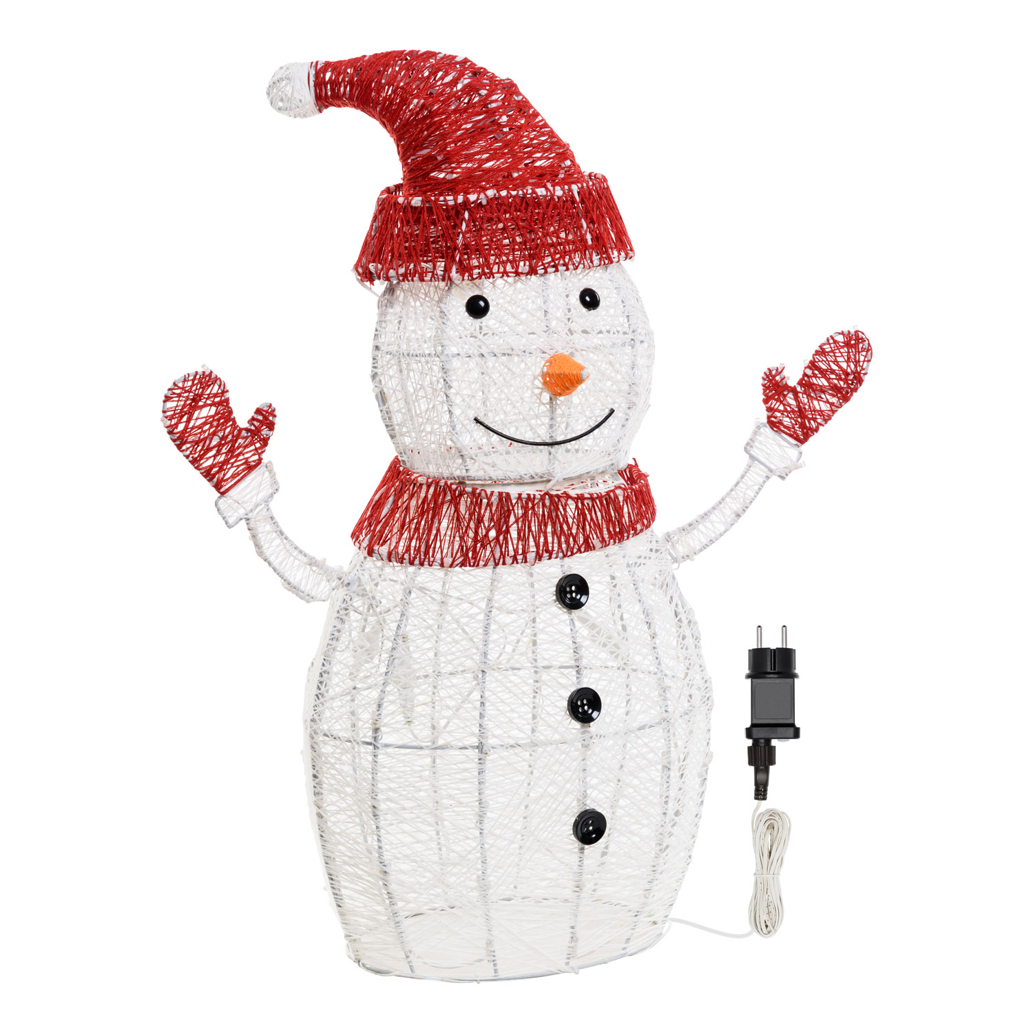 3D-Schneemann White & Color, H. 100 cm, 275 Dual Color LEDs in Warmweiß und Kaltweiß 9 3D-Schneemann White & Color, H. 100 cm, 275 Dual Color LEDs in Warmweiß und Kaltweiß 9