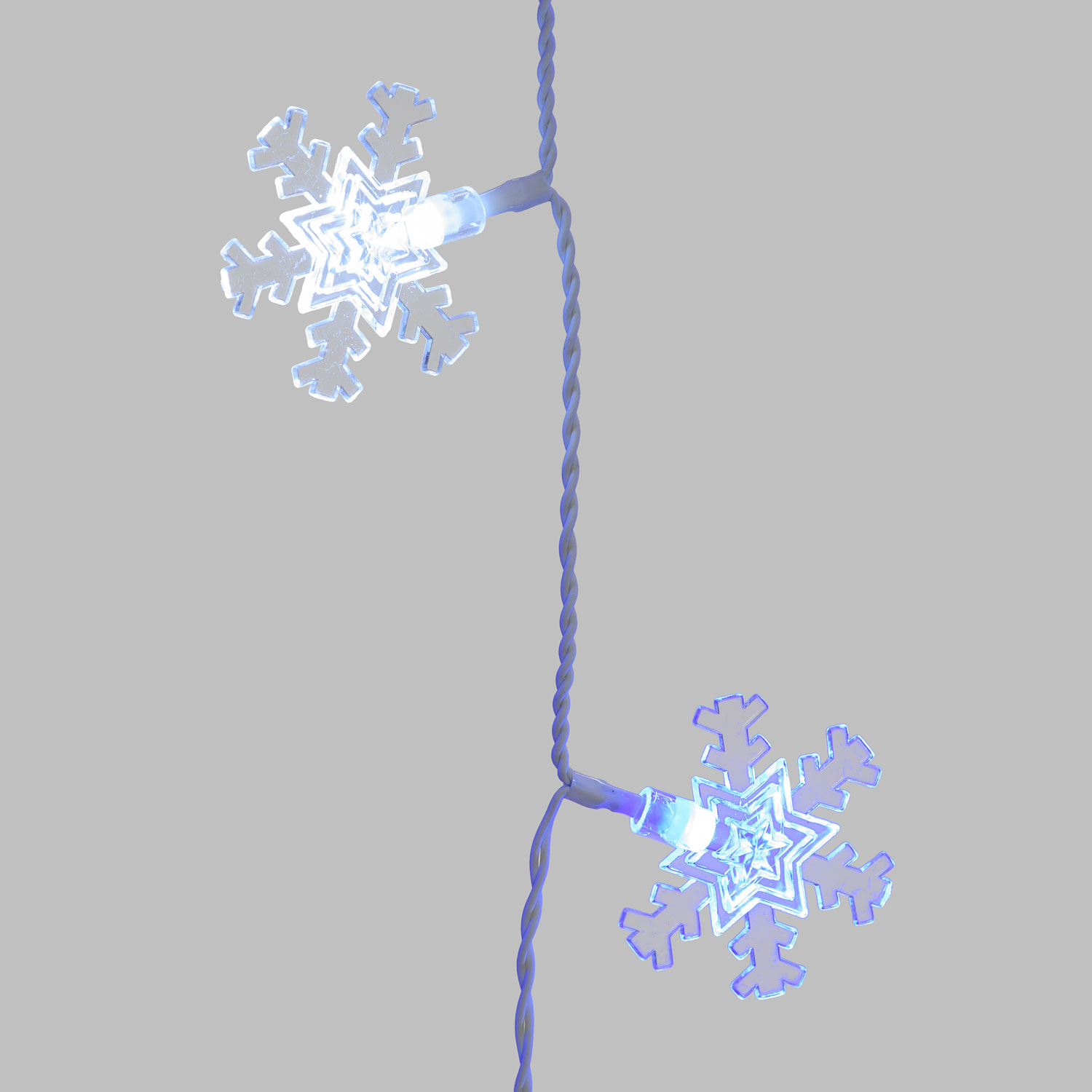 Eisregen-Lichterkette mit LED-Kristalle kaltweiß und blau 5 Eisregen-Lichterkette mit LED-Kristalle kaltweiß und blau 5
