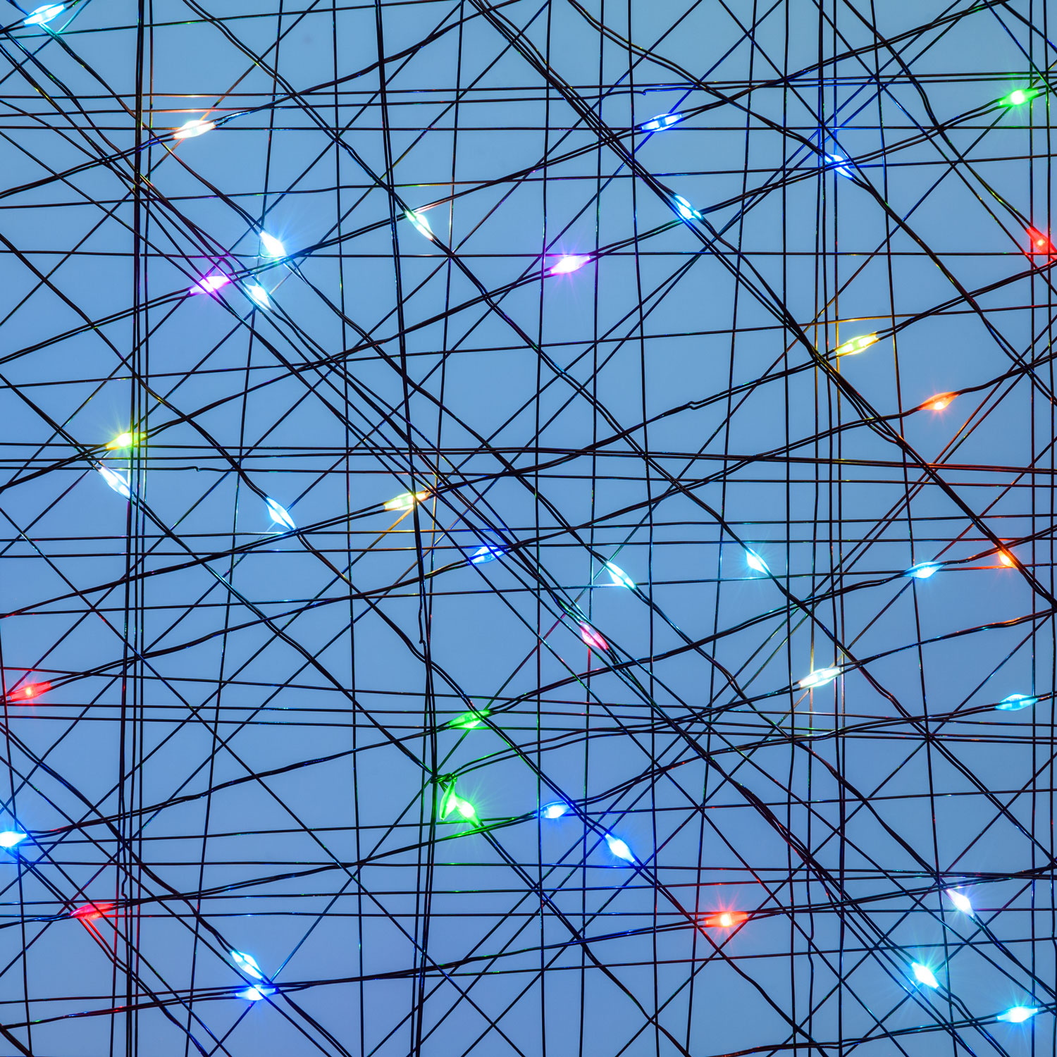 Quadratisches Paneel aus braunem Metall, 50 cm, 240 Micro LEDs RGB 3 Quadratisches Paneel aus braunem Metall, 50 cm, 240 Micro LEDs RGB 3