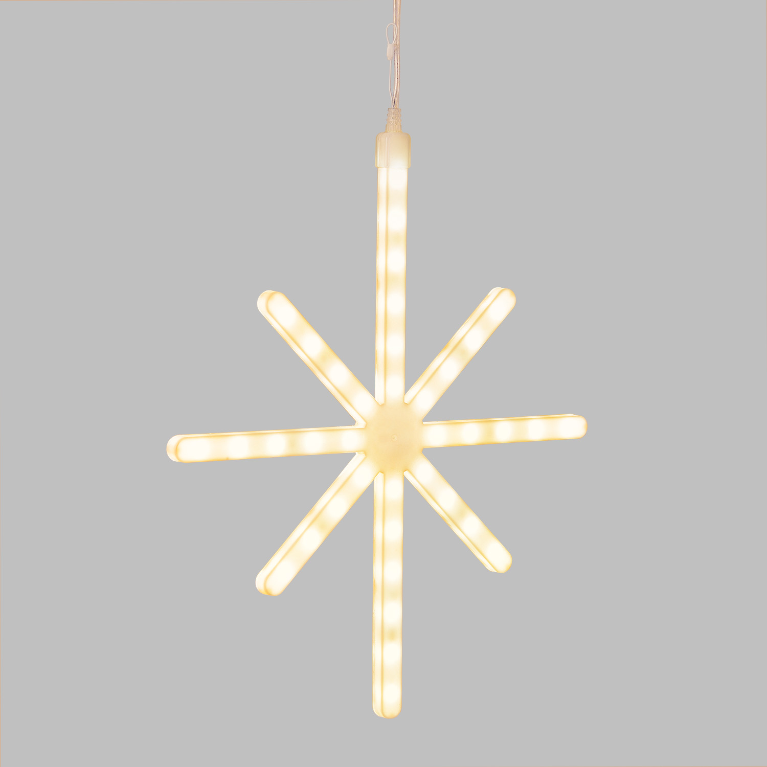 Estrella Polar Animada 36 cm, Connect ProLine 36V, 76 led SMD blanco cálido, cable transparente