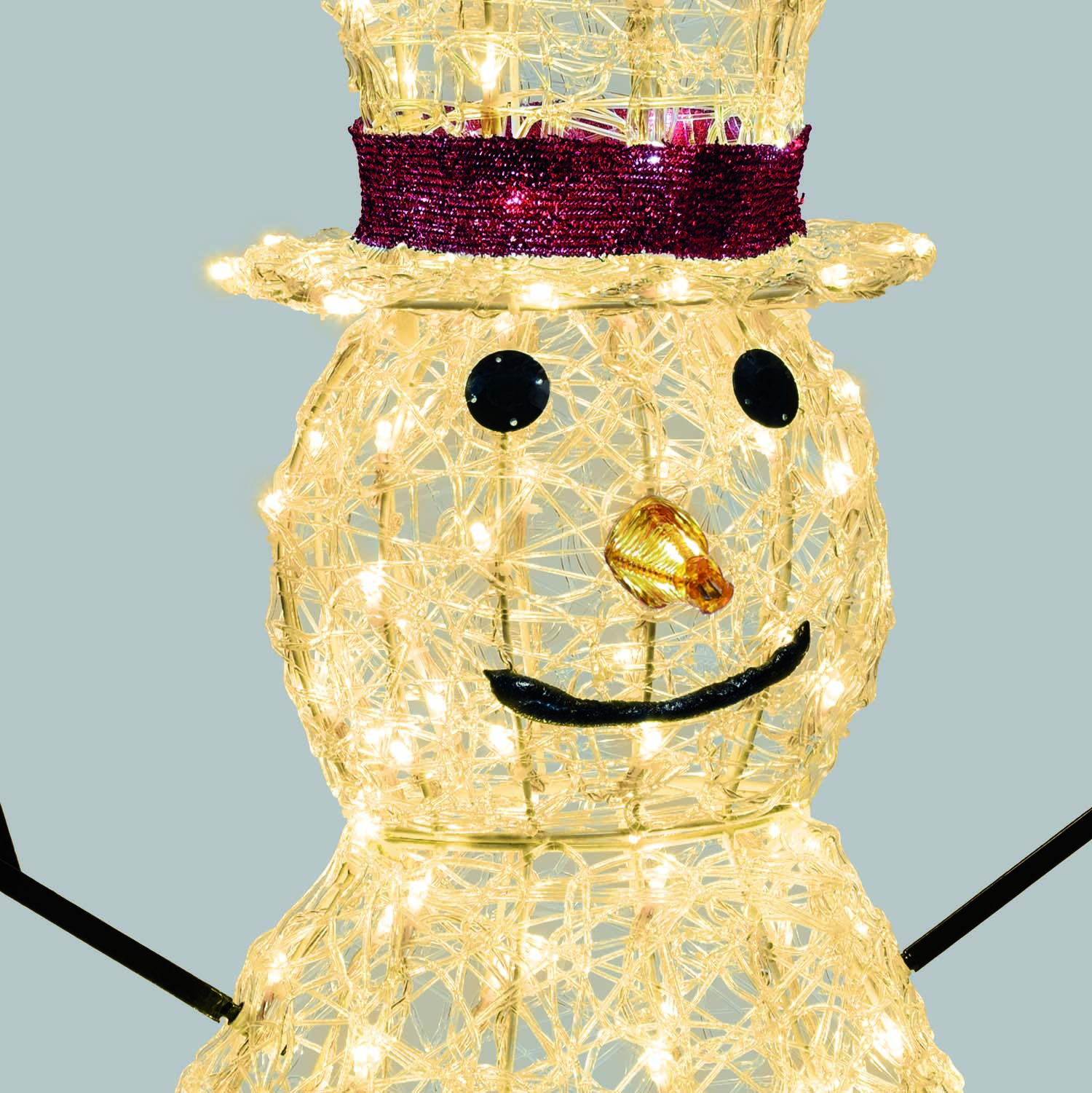 Pupazzo di Neve 3D in acrilico trasparente, h 70 cm, 160 Dual LED bianco caldo e freddo 5 Pupazzo di Neve 3D in acrilico trasparente, h 70 cm, 160 Dual LED bianco caldo e freddo 5