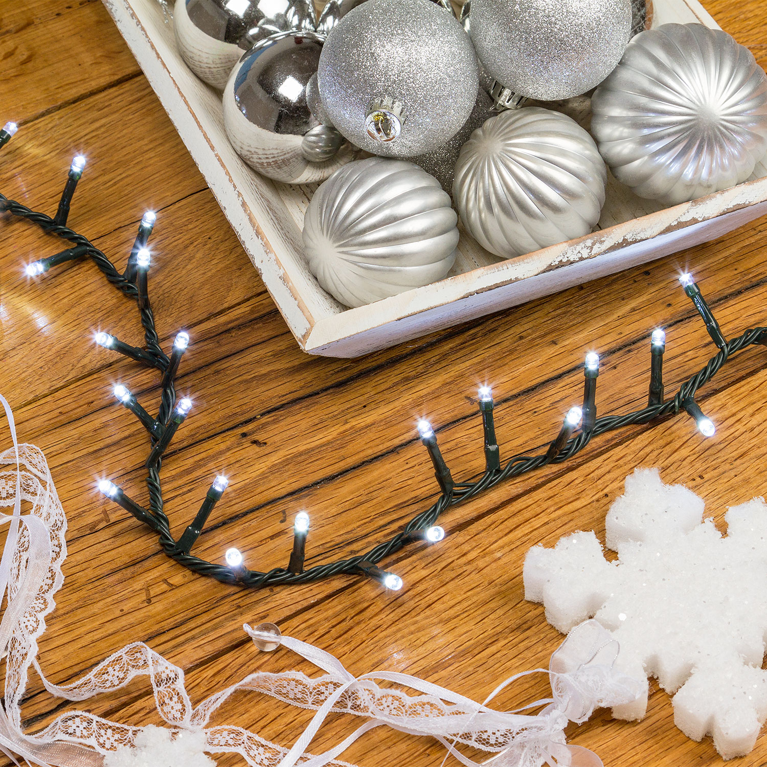 20.5m 1000 White Led Mini Cluster String Lights 5 20.5m 1000 White Led Mini Cluster String Lights 5