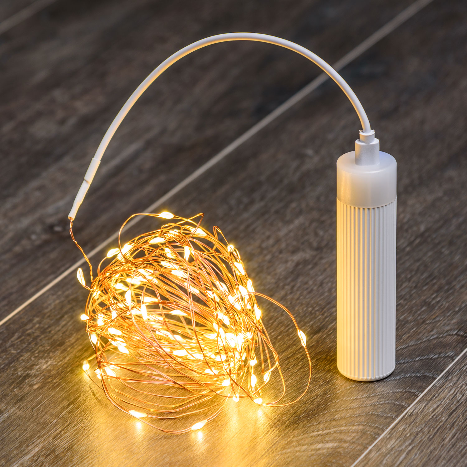 Guirlande lumineuse de 9,9 m avec Power Bank et  recharge USB, mico led blanc chaud Guirlande lumineuse de 9,9 m avec Power Bank et  recharge USB, mico led blanc chaud