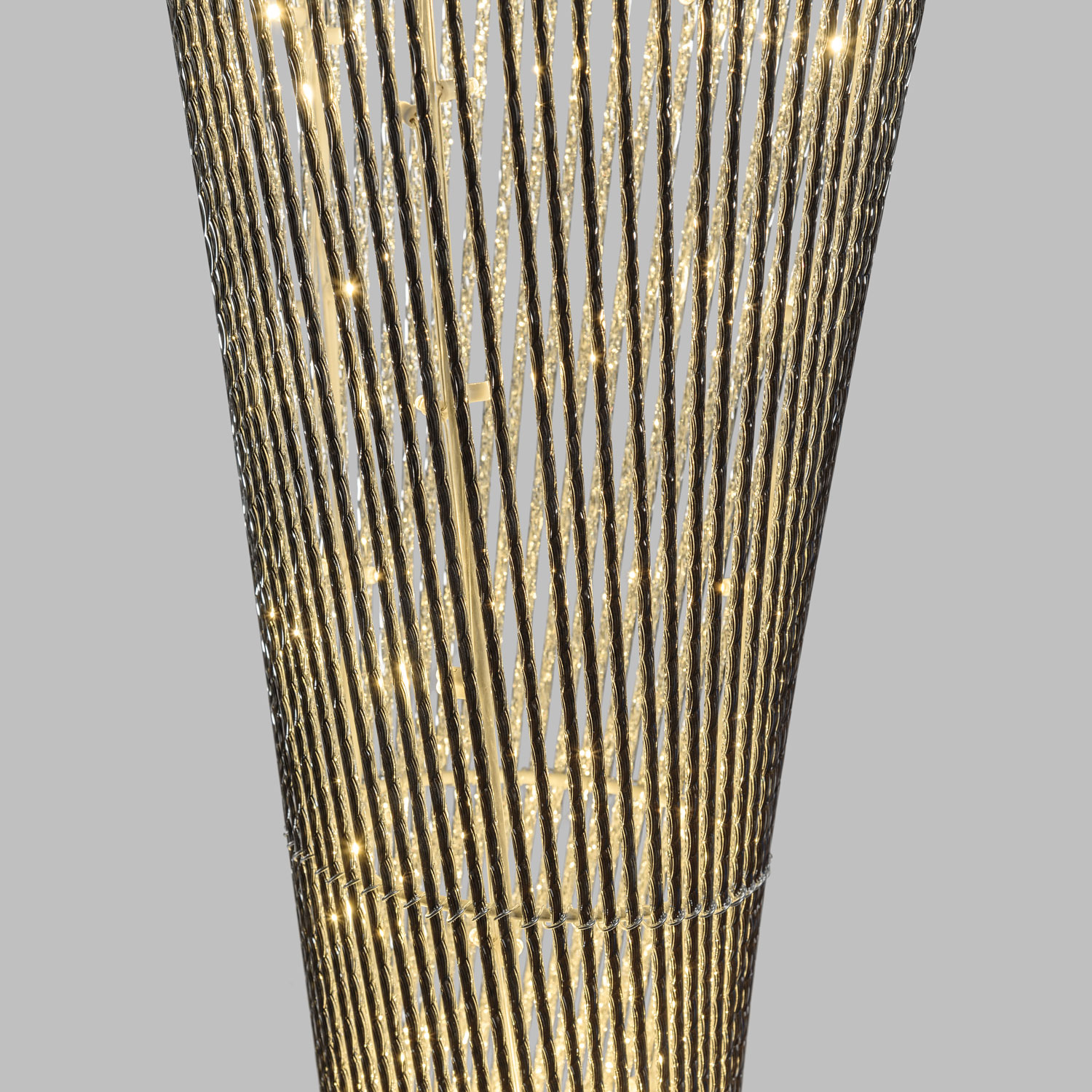 Colonna vaso argento intrecciato h 140 cm, 100 led bianco naturale 2 Colonna vaso argento intrecciato h 140 cm, 100 led bianco naturale 2