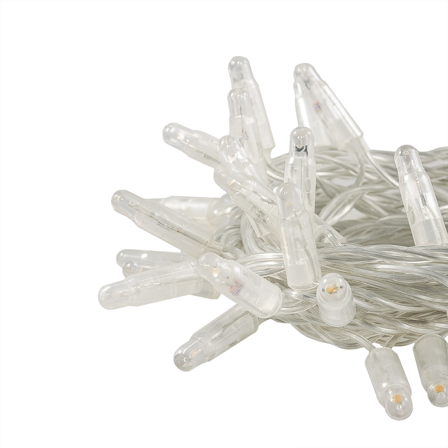 Catena Connect ProLine 36V, 5 m, 50 maxiled bianco caldo, cavo trasparente, prolungabile 5