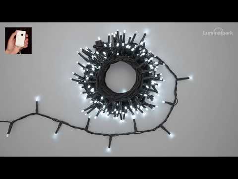 Smart Connect Lichterkette, 10 m, 200 MiniLEDs kaltweiß, grünes Kabel 2 Smart Connect Lichterkette, 10 m, 200 MiniLEDs kaltweiß, grünes Kabel 2