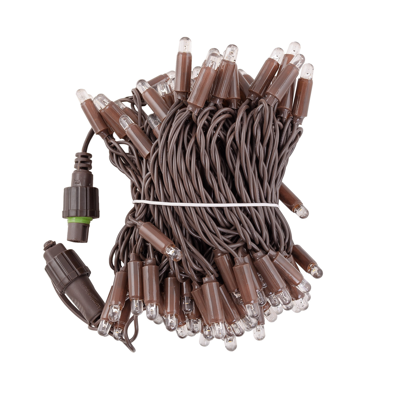 12 m Warm White Connect ProLine 36V String Lights, 120 maxiLEDs, brown cable, connectable 8