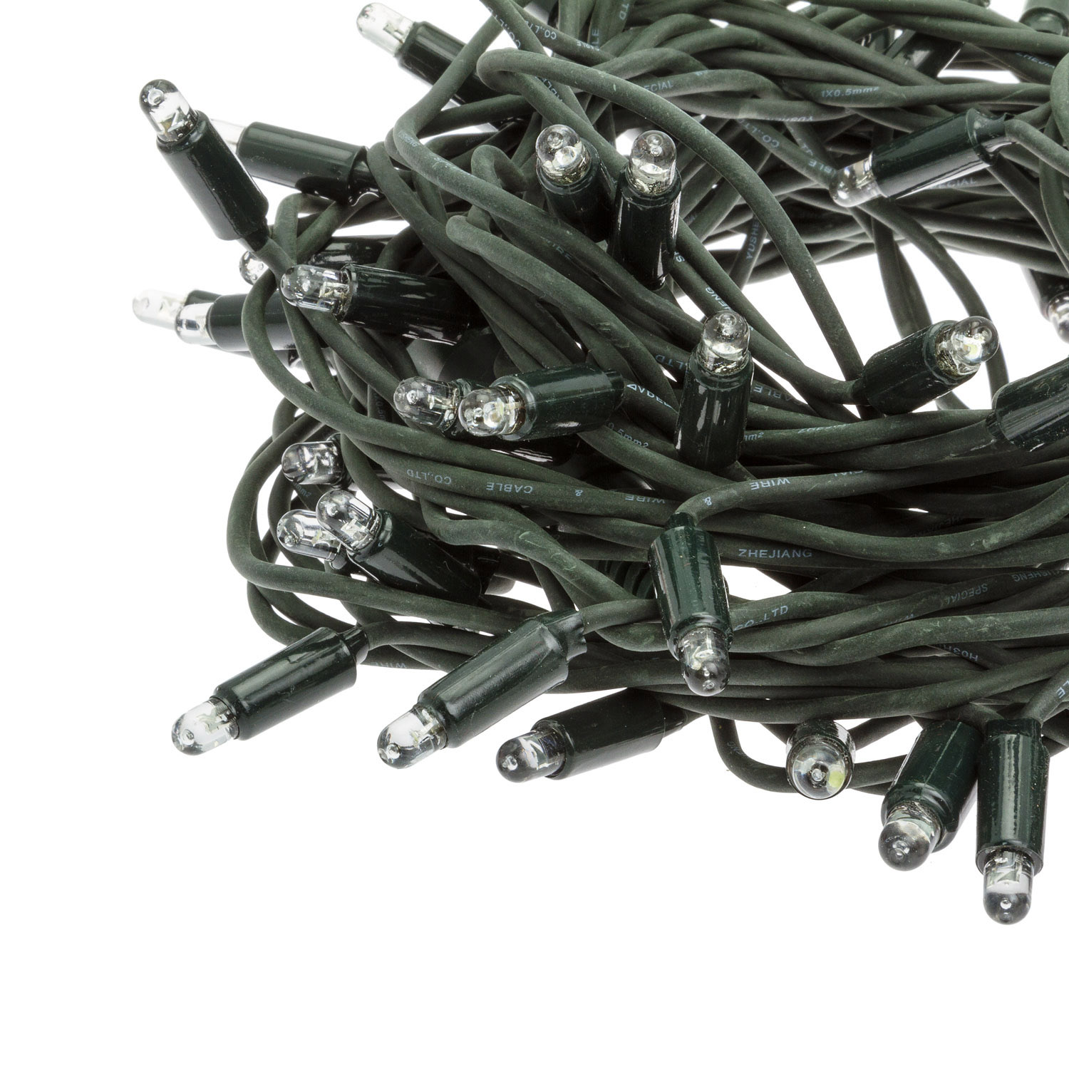 Catena 20 m, 200 maxiled bianco caldo SOFT, cavo verde, prolungabile, IP67 3