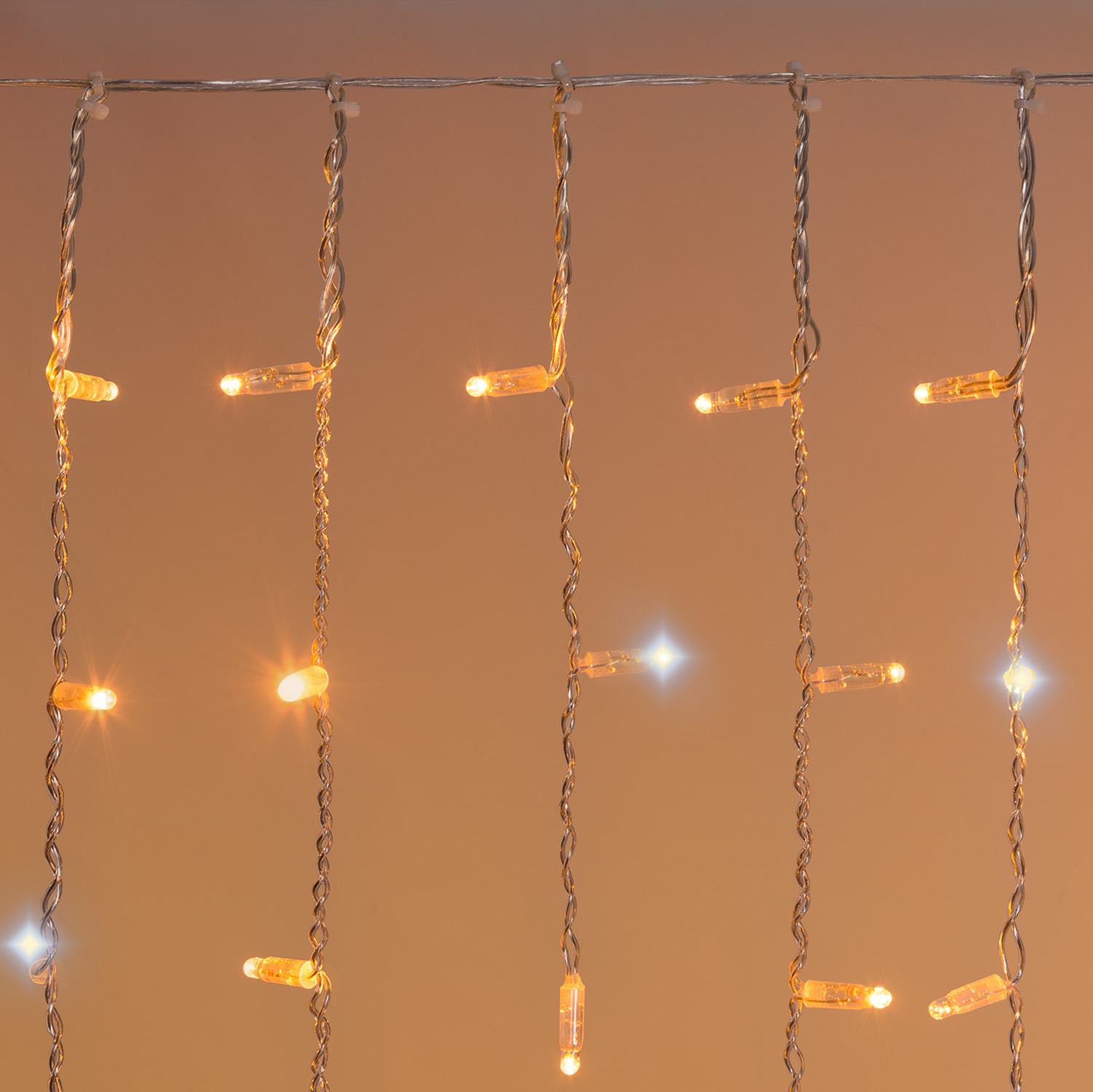 Eisregenlichter Connect ProLine 36V, 2 x H 0,8 m, 80 Maxiled warmweiß, transparentes Kabel 6 Eisregenlichter Connect ProLine 36V, 2 x H 0,8 m, 80 Maxiled warmweiß, transparentes Kabel 6