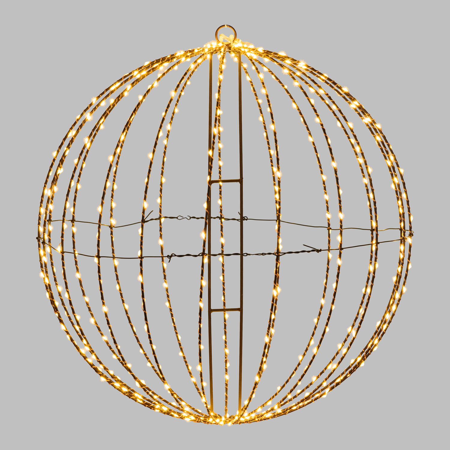 Sphère marron pliable en 3D, Ø 54 cm, 520 microled haute densité blanc chaud, utilisation en intérieur 5 Sphère marron pliable en 3D, Ø 54 cm, 520 microled haute densité blanc chaud, utilisation en intérieur 5