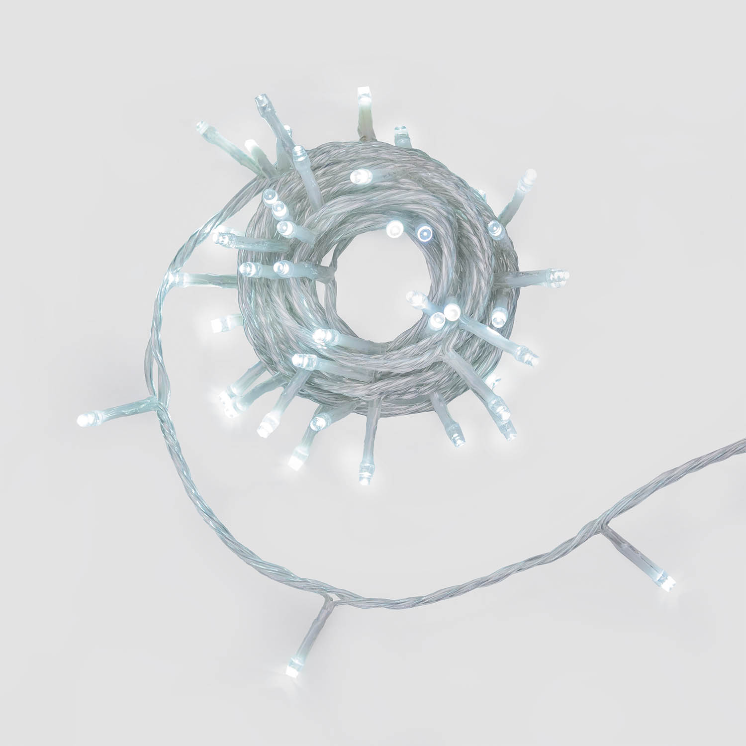 Guirnalda Connect+ 5 m, 50 led blanco frío, cable transparente, prolongable Guirnalda Connect+ 5 m, 50 led blanco frío, cable transparente, prolongable