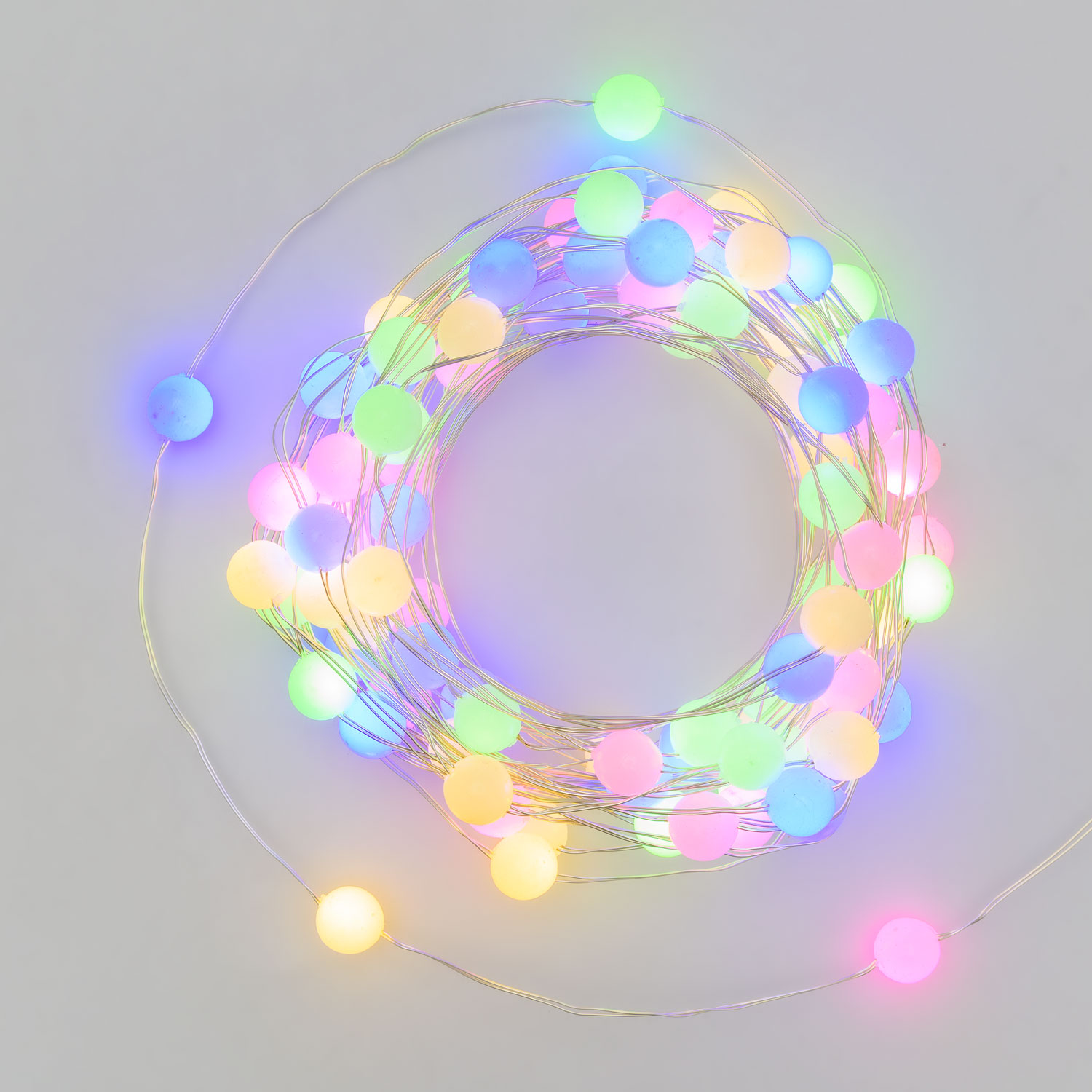 Dekolichterkette 100 MiniKugeln Gummy, MicroLEDs Multicolor 3 Dekolichterkette 100 MiniKugeln Gummy, MicroLEDs Multicolor 3