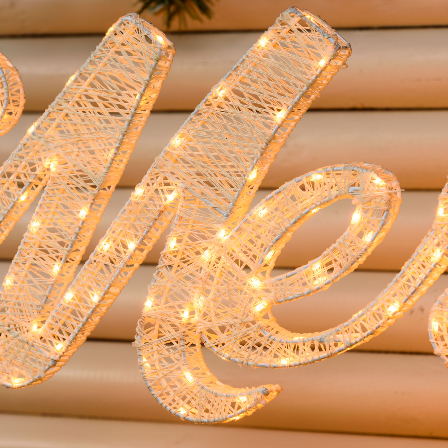 Écriture Merry Christmas 3D Light Cream & Brown, h. 45 cm, 320 Led blanc chaud traditionnel 6 Écriture Merry Christmas 3D Light Cream & Brown, h. 45 cm, 320 Led blanc chaud traditionnel 6