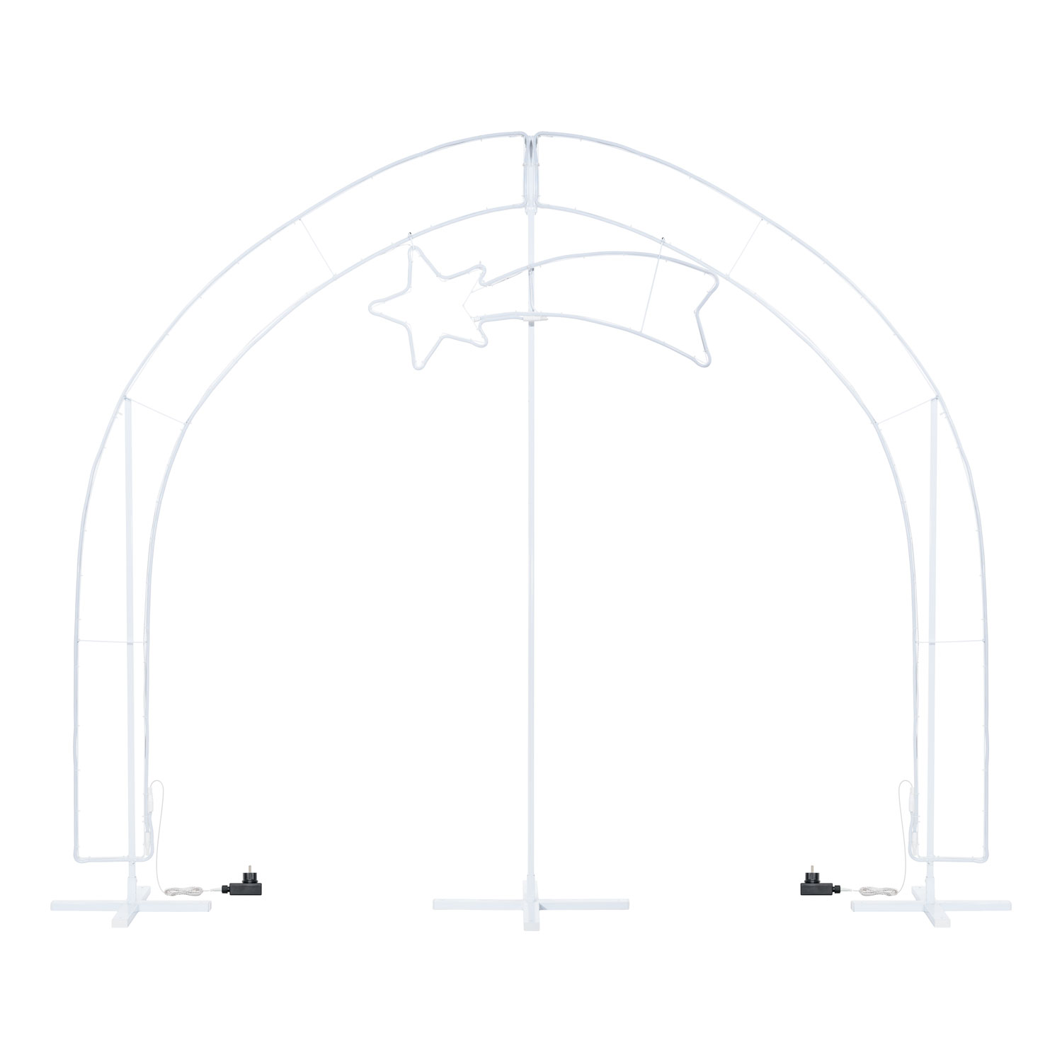 Grotte Krippe Maxi mit Komet aus LED Neon Lichtschlauch, warmweiß  3 Grotte Krippe Maxi mit Komet aus LED Neon Lichtschlauch, warmweiß  3