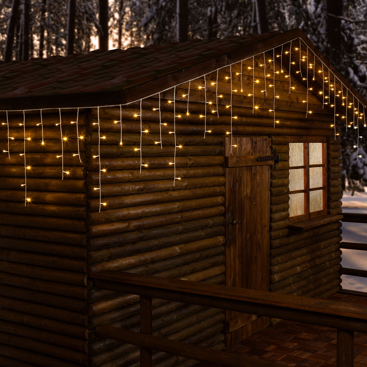 30.08 x h. 0.6m, 720 Warm White LEDs Icicle