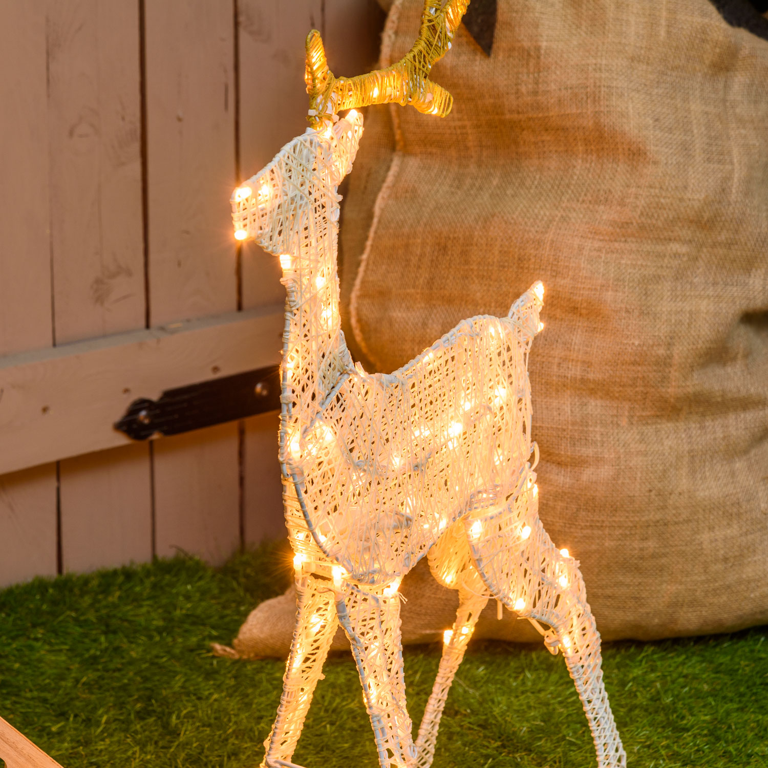 Renne 2D Light Crème et marron h. 67 cm, led blanc chaud traditionnel 7 Renne 2D Light Crème et marron h. 67 cm, led blanc chaud traditionnel 7