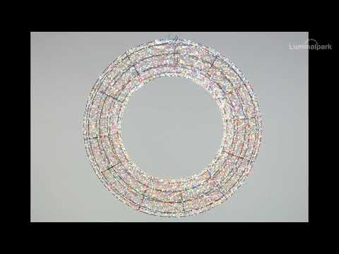 Corona 3D, Ø 110 cm, 15000 Micro led RGB cambiacolore, uso interno 2 Corona 3D, Ø 110 cm, 15000 Micro led RGB cambiacolore, uso interno 2
