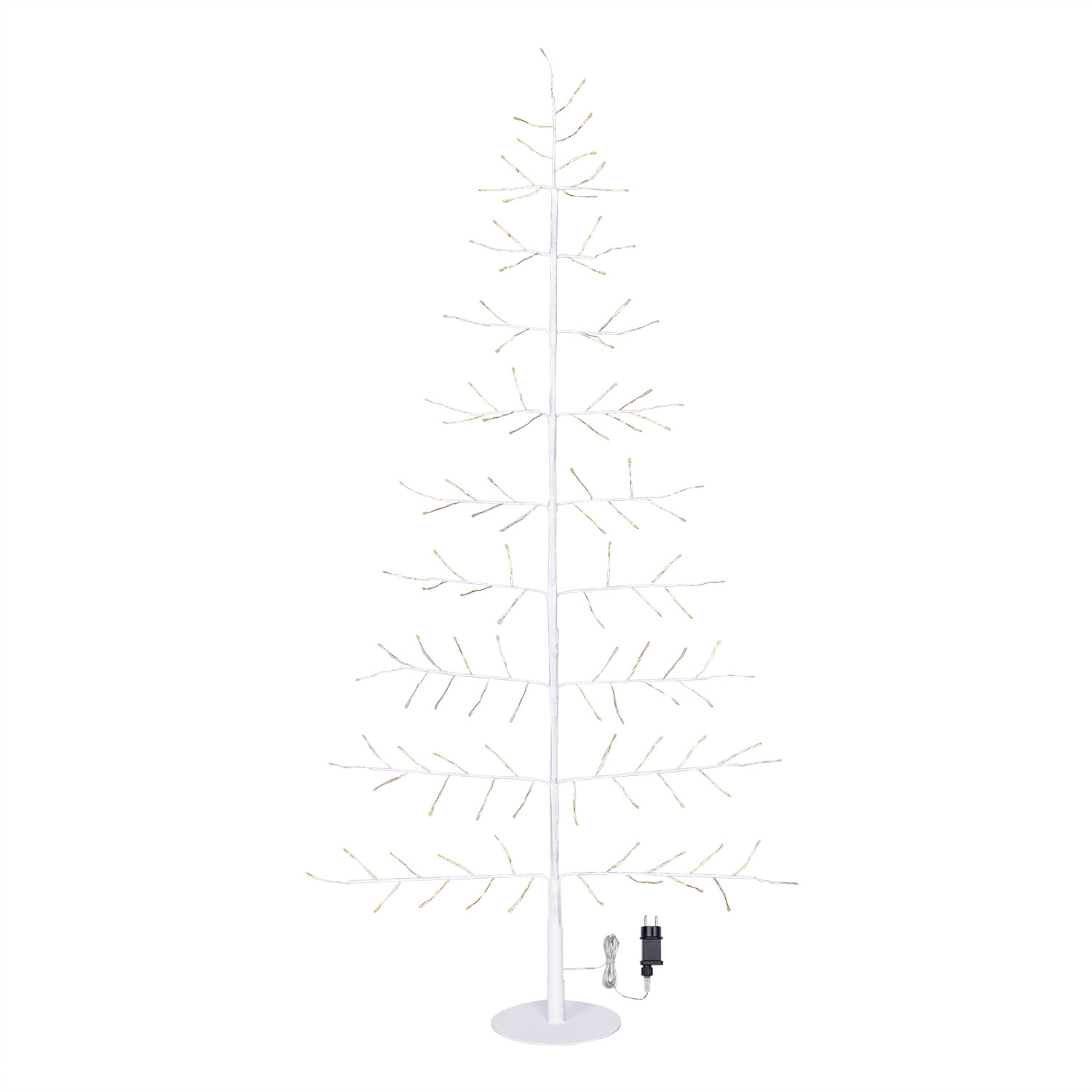 Árbol Rama de Tilo blanco 2D h 1,2 m, 114 microled, blanco cálido, uso interior 3
