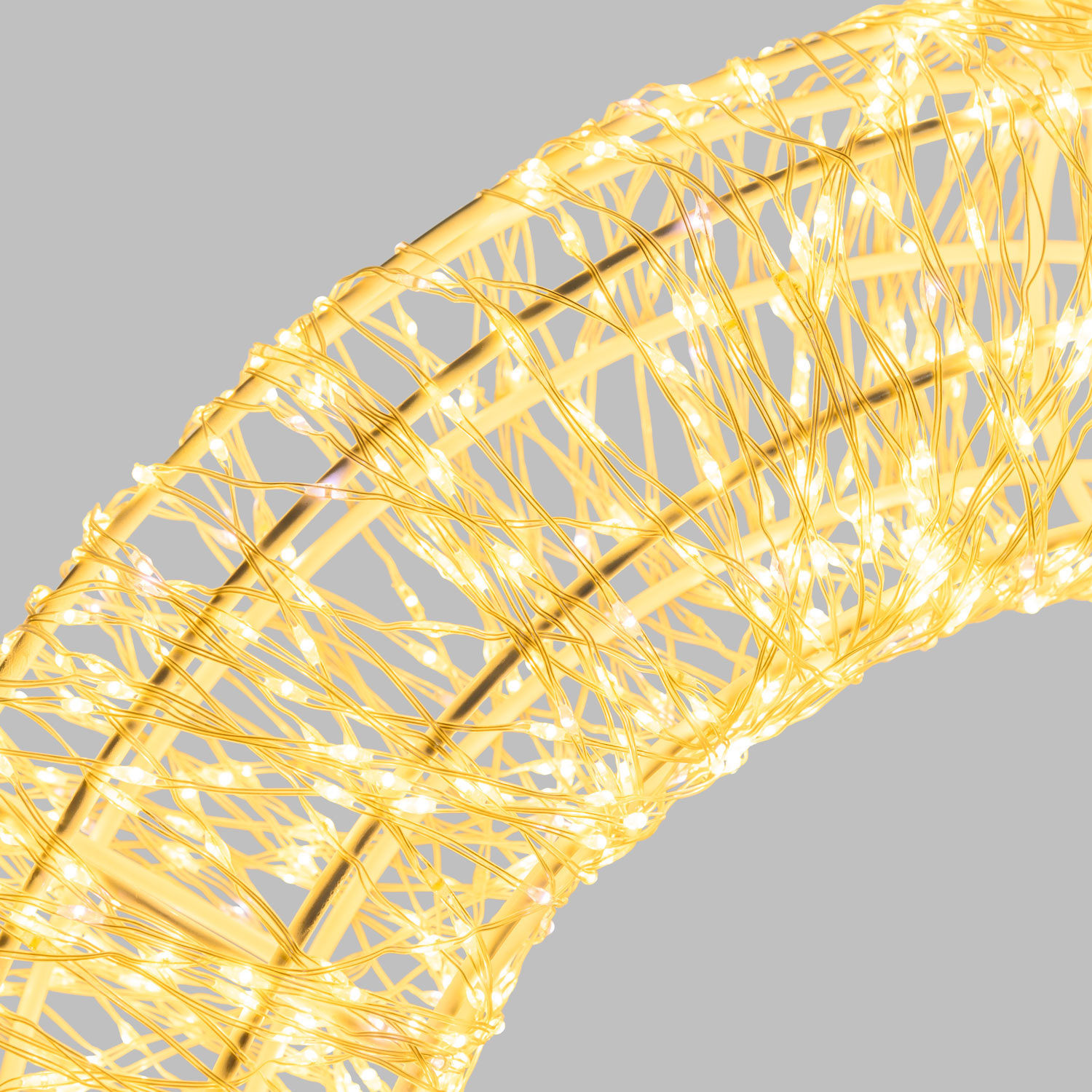 Corona blanca 3D Ø 55 cm, microled blanco cálido y frío, uso interior 8 Corona blanca 3D Ø 55 cm, microled blanco cálido y frío, uso interior 8