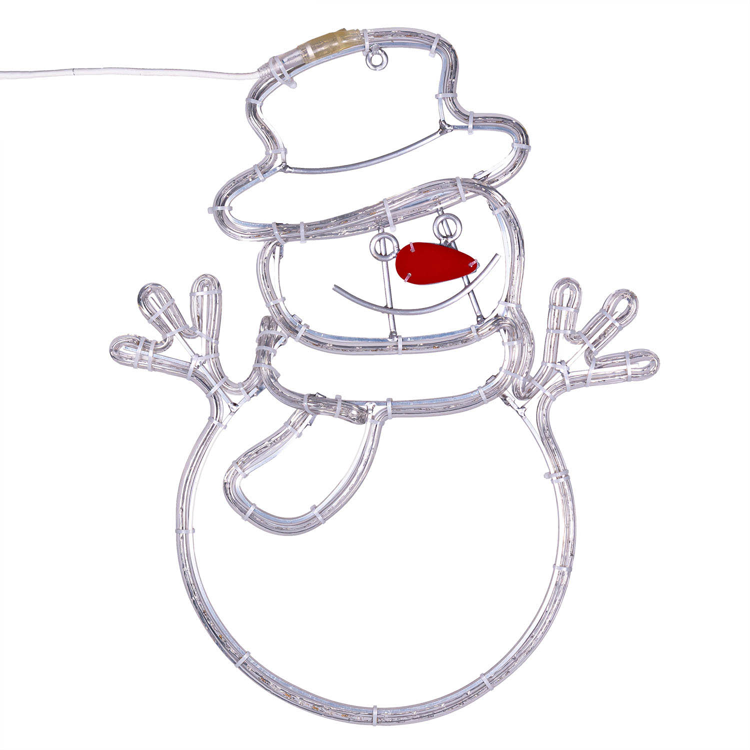 Bonhomme de Neige en tube lumineux, h 65 cm, 150 led blanc froid, rouge et bleu 3 Bonhomme de Neige en tube lumineux, h 65 cm, 150 led blanc froid, rouge et bleu 3