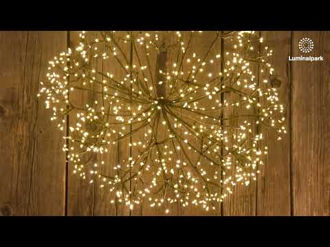 Sfera RICCO con rami marroni, Ø 50 cm, 912 microled bianco caldo, uso interno 2